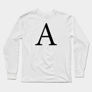 Black A Long Sleeve T-Shirt